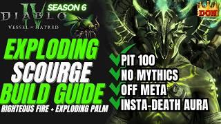 Exploding Scourge, When Righteous Fire Meets Exploding Palm | Spiritborn Build Diablo IV Season 6