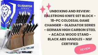 Unboxing and Review: DALSTRONG Knife Set Block - 18-Pc Colossal Game Changer - Gladiator Series - Ge