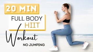 20 min Apartment Friendly HIIT WORKOUT | Full Body | No Jumping | No Repeats