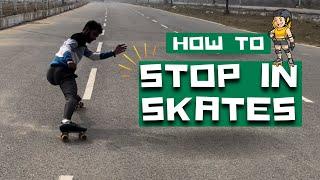 Stop in Skates : How to Break in Skates | Apply Break | Skate World Academy#skating #skatingvideos