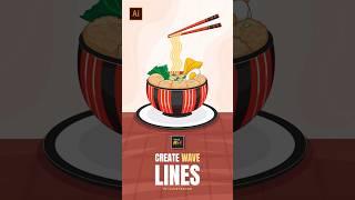 Create Wave Lines | Adobe Illustrator #graphictips #graphicdesign