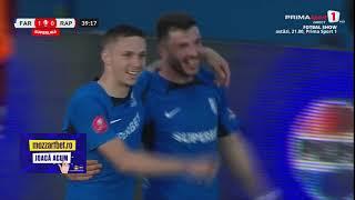 Apărarea Rapidului e făcută șah-mat! Louis Munteanu înscrie din plonjon un gol de atacant mare