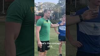 Mark Chisholm runs through a simple rugby attacking drill #rugbyunion