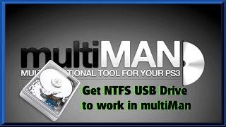 How to make (Some)  NTFS USB drives work in multiman (not all will!) Read description!