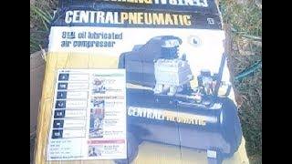 Air compressor Central pneumatic 8 Gallon 2 Hp Review & Assemble