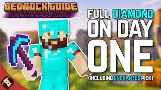 Get Diamonds FAST Day 1 (And FORTUNE 3!) | Bedrock Guide Accelerated Episode 1