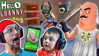 HELLO GRANNY!! a Hello Neighbor Granny's House Mod Mini-Game! Baybee Slendrina FaceTimes FGTEEV!