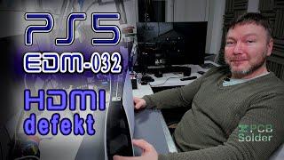 PS5 EDM-032 mit verbogenen HDMI Port, reparieren wir die Perle. | PCB Solder Berlin