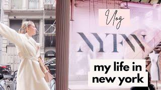 NEW YORK Vlog: #nyfw2024 Backstage, Pink Valentino Pop-up, Veil Shopping, Valentine's Day Cookies