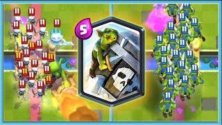  FUNNY MOMENTS WITH GOBLIN PARTY ROCKET / Clash Royale