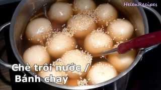 How to make Glutinous Rice Balls - Che Troi Nuoc / Banh Troi / Banh Chay | Helen's Recipes