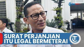 Sandiaga Sebut Surat Perjanjian Prabowo-Anies Bermeterai, Kini Dipegang Dasco