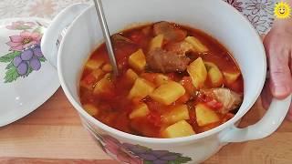 paprikash with pork and potatoes