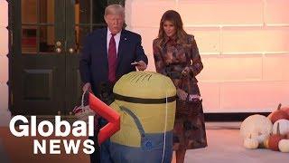 Trump, Melania hand out Halloween candy to kids during White House trick-or-treat event