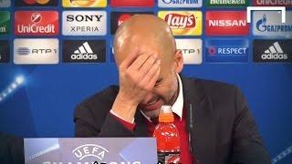 Pep forgets which language he's supposed to speak