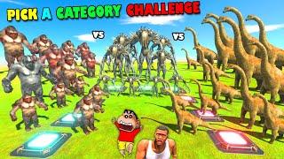 Pick A Category CHALLENGE with SHINCHAN and CHOP! SHINCHAN vs CHOP vs AMAAN TEAM Animal Revolt Batle