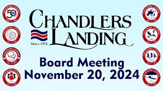 2024-11-20 - CLCA Board Meeting November 2024