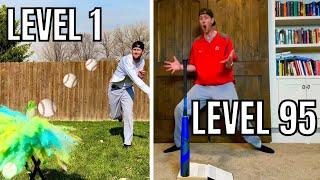 Insane Baseball TRICK SHOTS from Level 1 to Level 100