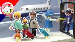 Playmobil filmpje Nederlands Kofferdieven in de luchthaven - Familie Huizer