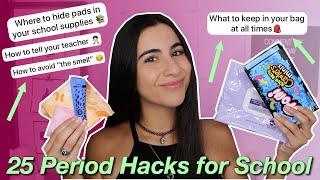 25 Period Life Hacks for School Every Girl NEEDS to Know! (part 2) | Just Sharon