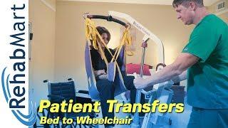 How to use a Hoyer Patient Lift to transfer a patient from the Bed to their Wheelchair