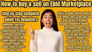 How to buy & sell on Ebid Marketplace | Step by Step Guide #affiliatemarketing #selldigitalproducts