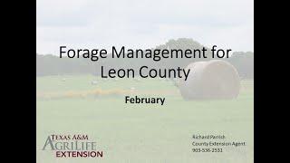 February Forage Management