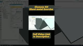 Sheet metal exercise in NX #techdesign #tutorial #modelingtutorial #nxcad #unigraphics