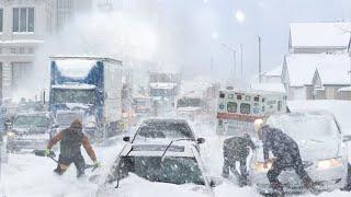 Chaos in Japan Today! Heavy Snow Storm Buries Homes and Cars in Hokkaido