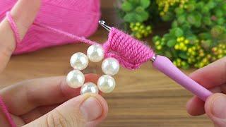 Woww!!.You will love the beauty I made with 5 pearls. let's learn together. #crochet  #knitting