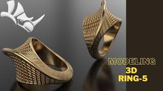 Ring 5 Modeling 3D With Rhinoceros||#3d #rings #jewellery #design #rhino #rhinoceros #matrix