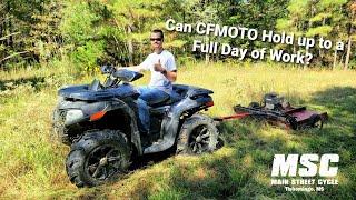 CFMOTO CFORCE 600 Pulling a Bush Hog | Can it Handle Some Work