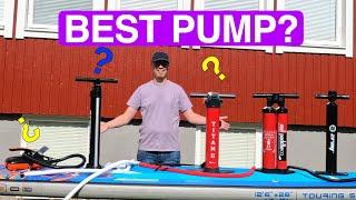 How to pump these five SUP paddle boarding pumps? Red Paddle Titan Starboard Tiki Electric HT 782