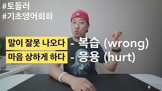 [ 기초영어회화 ] 기분을 풀어주다 / 말이 잘못 나오다 / 마음을 상하게 하다