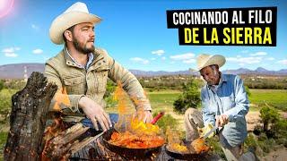 Cocinando al FILO de la SIERRA, de la manera mas rustica y artesanal | Guisando chuletas de cerdo