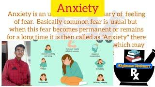 Anxiety ll Definition in Hindi ll Anxiety Pharmacology ll @SG Pharma Dictionary1M