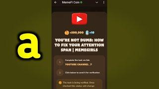 You're Not Dumb How to FIX your ATTENTION SPAN | Memegirls | Memefi New YouTube Video code