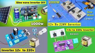 12v DC to 220v AC converter PCB projects, DIY inverter 12v