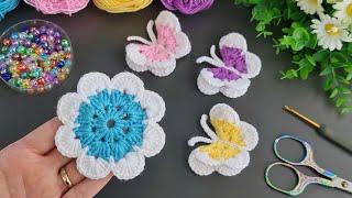 Make MONEY with This SUPER EASY Crochet Mini Butterfly Keychain!  Sell and give as a gift.