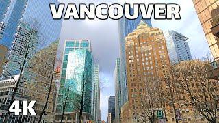  4K WALK CANADA - West Hastings Street, Downtown, Vancouver. Sunny Day!!! January  2023.