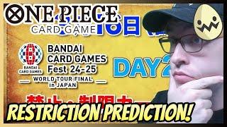 One Piece Card Game: Restriction Prediction! Card Fest Japan 24-25 Finals!