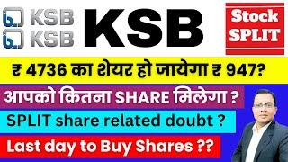 KSB stock split I ksb share stock split I ksb share latest news today I ksb share news I ksb share