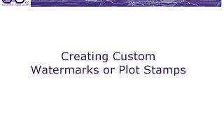 Creating Custom Watermarks or Plot Stamps with AutoCAD