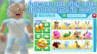 HOW TO GET RICH ON ADOPT ME IN 2024 QUICK!! *easy* #adoptmeroblox#preppyadoptme #preppyroblox