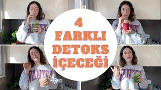 ZAYIFLATAN 4 FARKLI DETOKS İÇECEK TARİFİ | Ödem Atmak İçin Sıvı Beslenme Hazırlığı