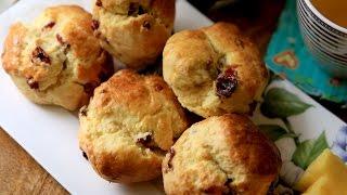 【蘿潔塔的廚房】蔓越梅司康，Cranberry Scones Recipe。早餐、下午茶的小點心。