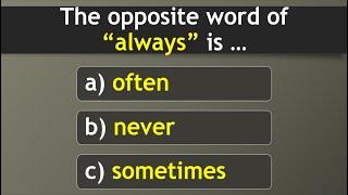 Opposite Words - Antonyms | English Vocabulary Test