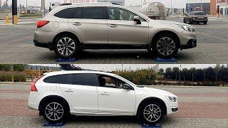 SLIP TEST - Subaru Outback S-AWD vs Volvo V60 Cross Country AWD - @4x4.tests.on.rollers