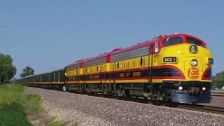 Kansas City Southern (KCS) Southern Belle Passenger Train in Mitchell, IL