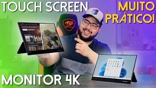 Quê tela LINDA!  Monitor 4k Portátil, Com HDR, Touch, USB-C e HDMI! Blitzwolf PCM8